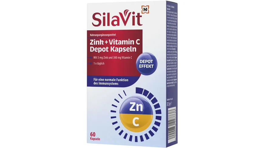 SilaVit Kapseln Depot Zink & Vitamin C 37.5 g