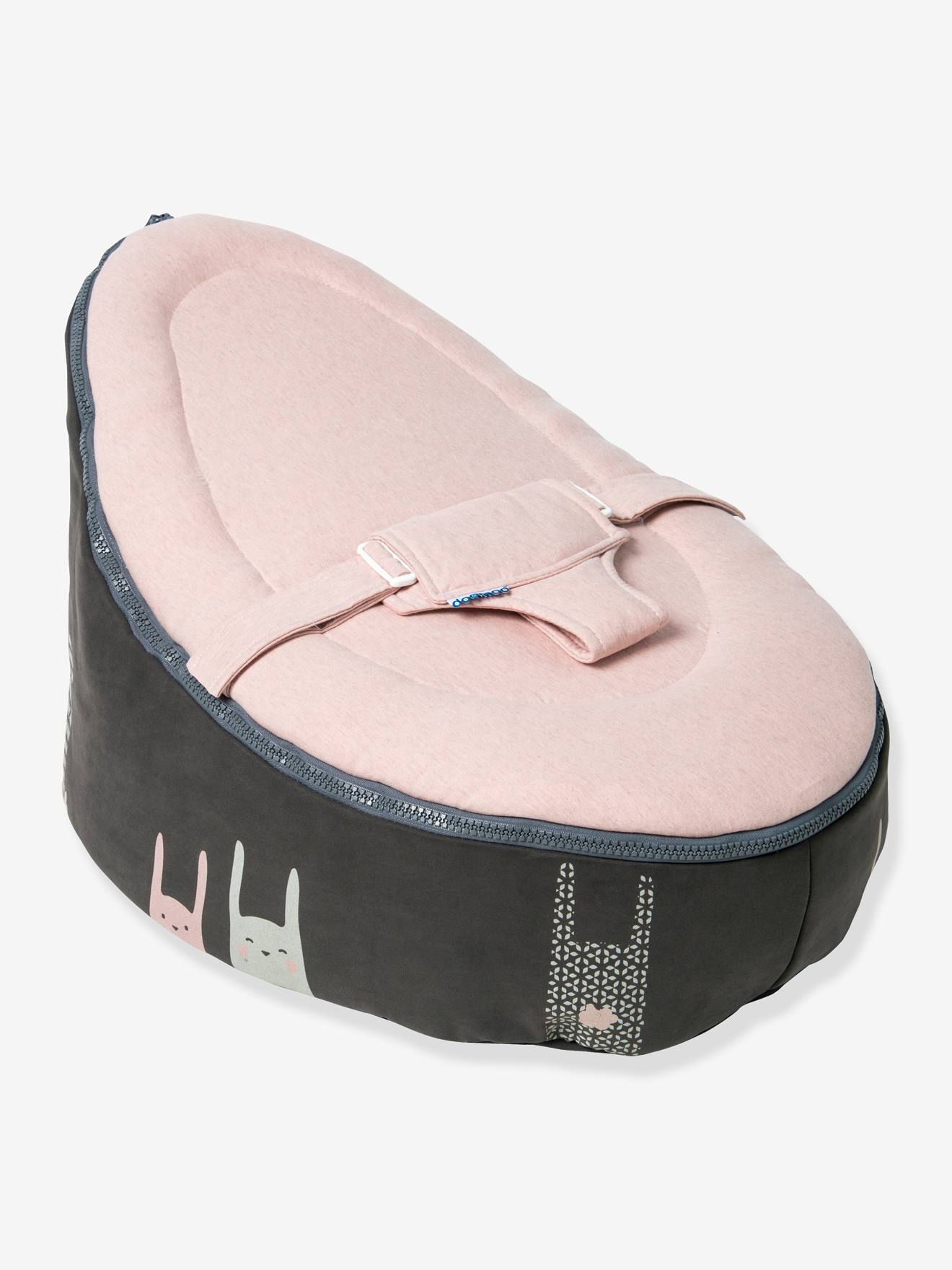 Transat et pouf Doomoo Nid BABYMOOV rabbit pink