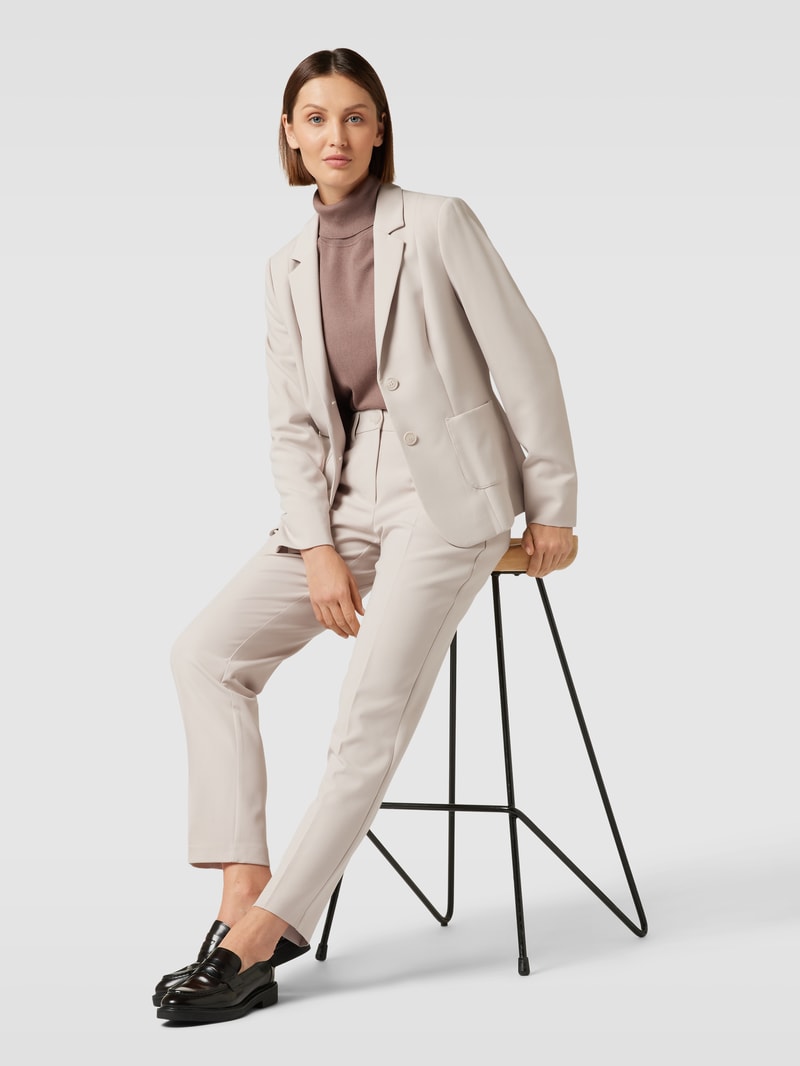 Blazer in unifarbenem Design mit 2-Knopfleiste in sand