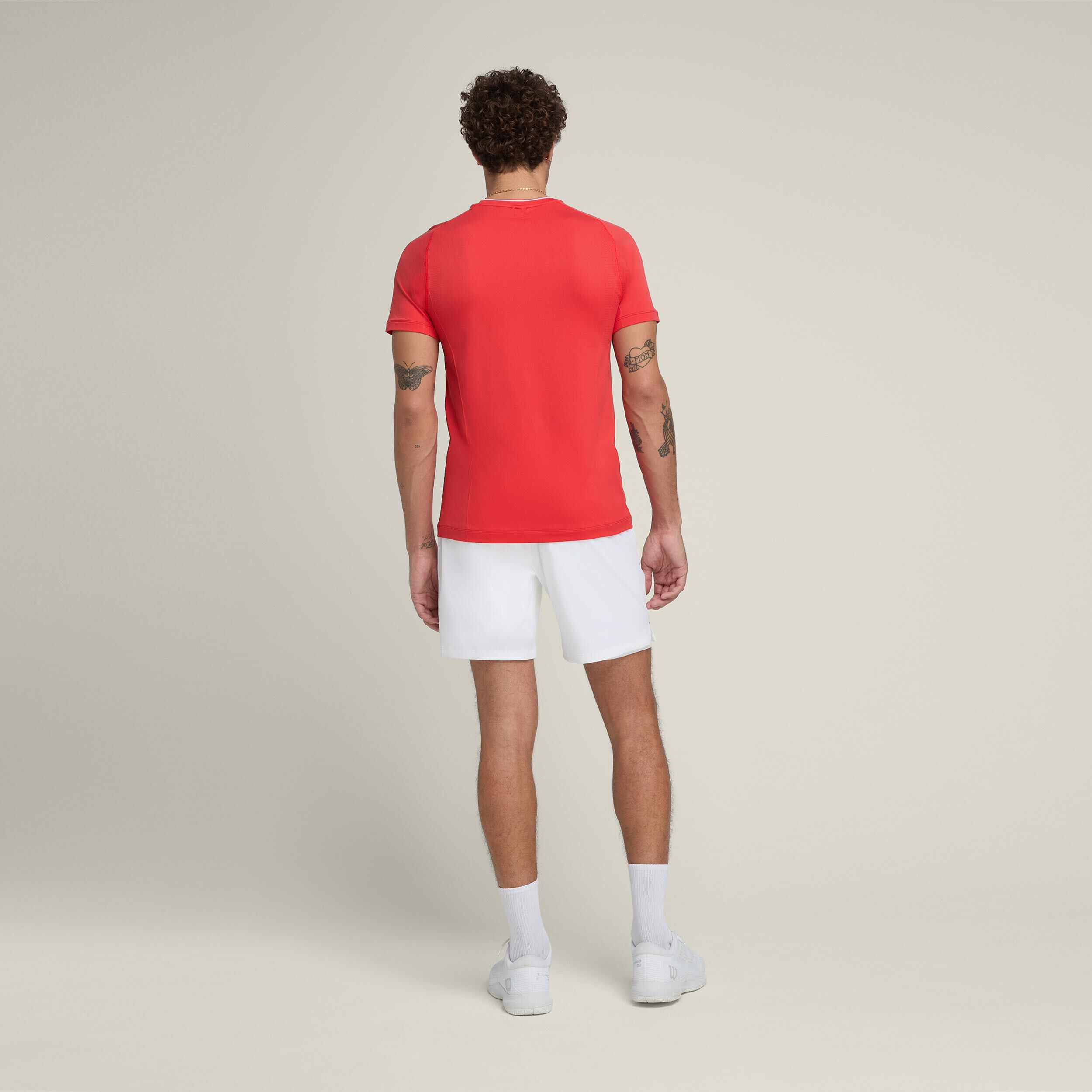 Team Players Seamless Crew T-Shirt Herren - Rot