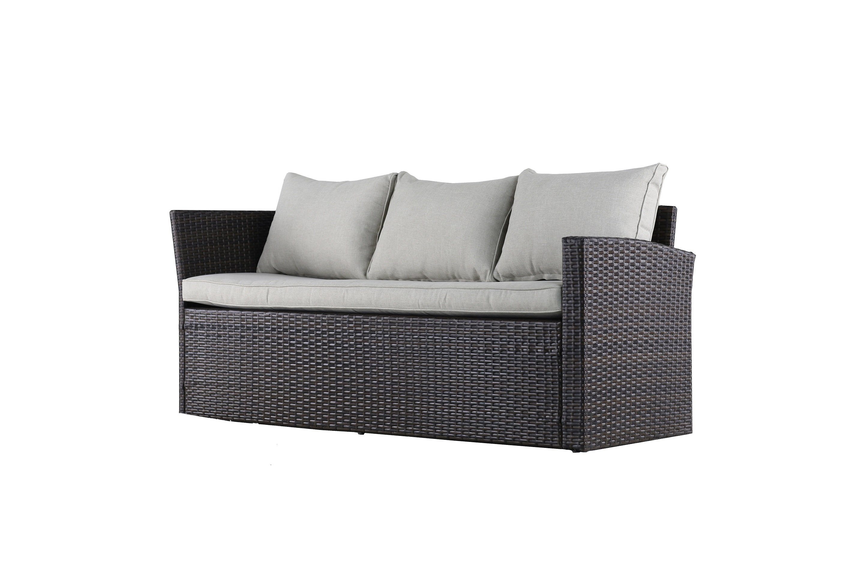 MANDALIKA Garden Gartenlounge-Set WOW Lounge braun / Polyrattan / Gartenmöbelset / Outdoor / Möbel, UV-beständig