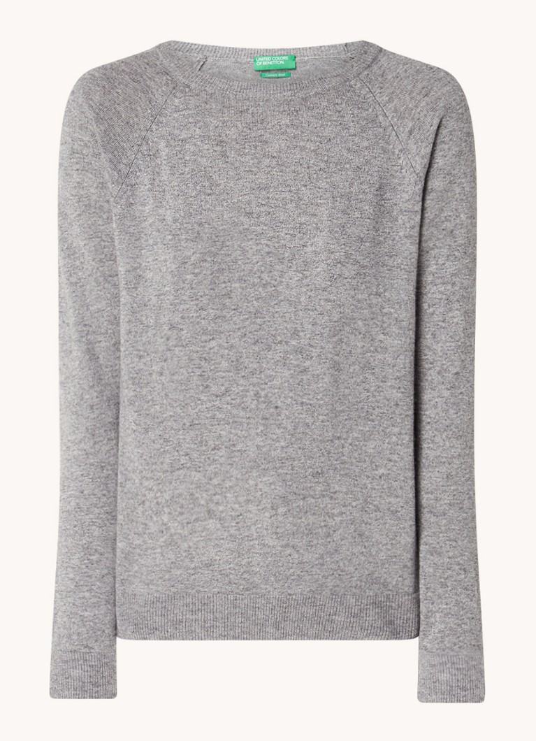 Maglione girocollo Benetton in pregiata maglia di misto cashmere
