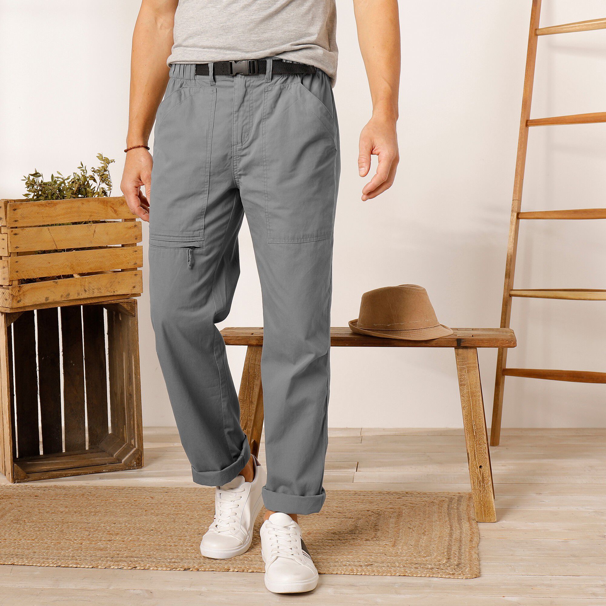 Pantalon + ceinture assortie