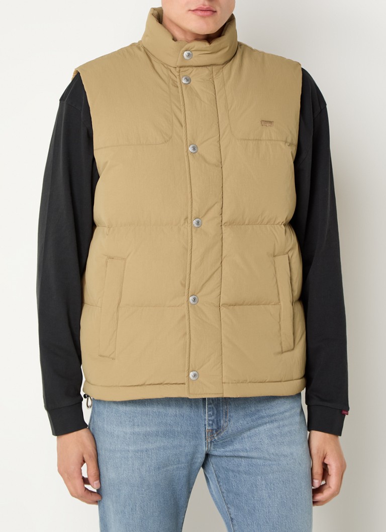 Colete acolchoado Levi's Rockridge com enchimento de plumas e bolsos com zíper.