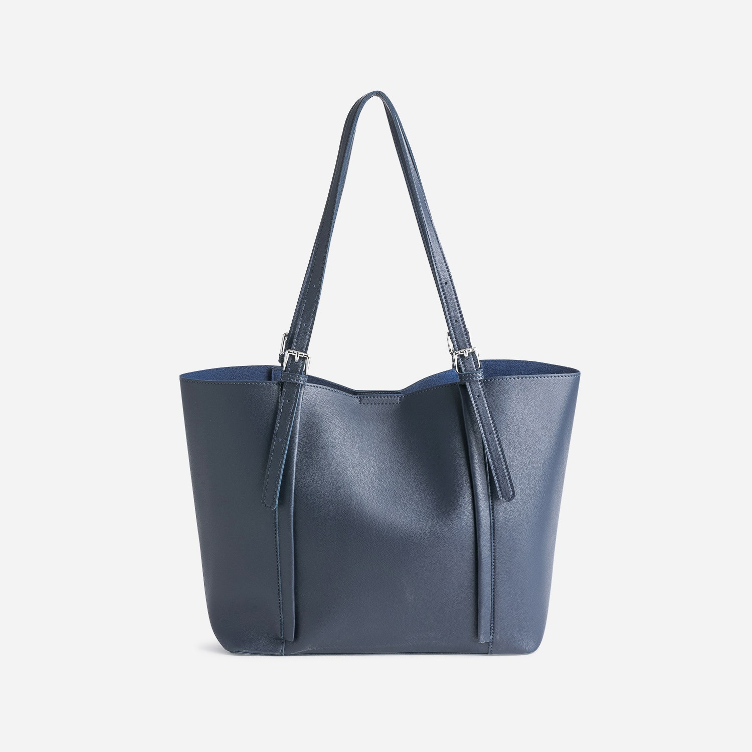 Sac cabas bleu marine 2 en 1 pochette amovible