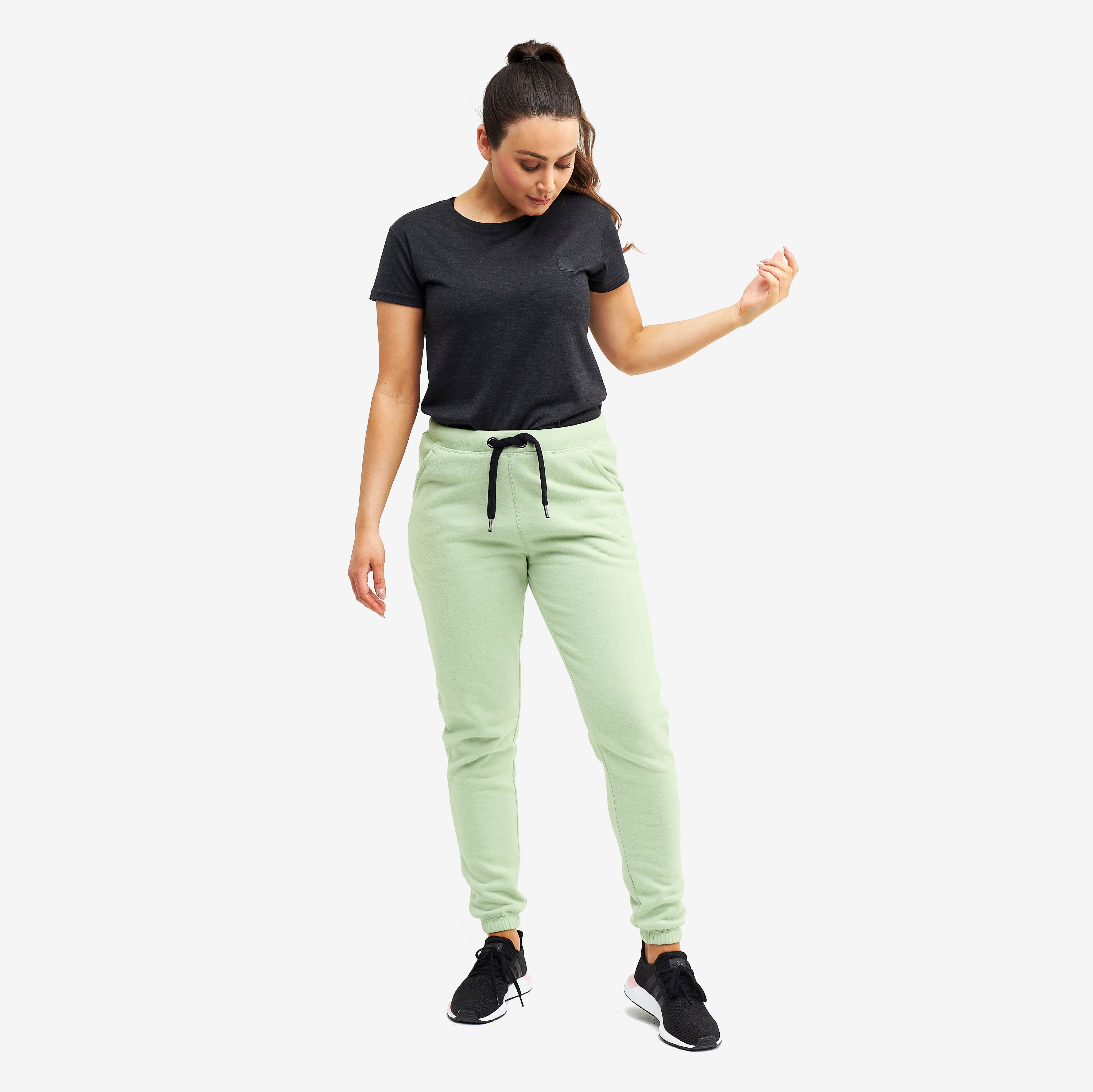 Chill Highwaist Pants Femme Smoke Green