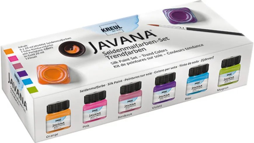 KREUL Javana Seidenmalfarben Set Trendfarben 6 x 20 ml 120 ml