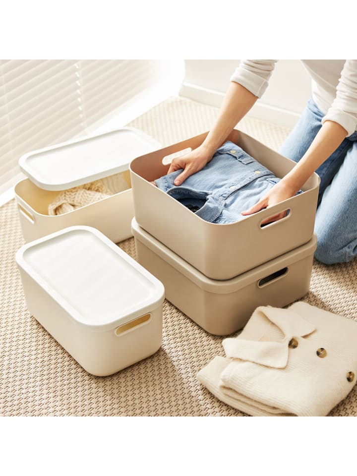 Rotho Albula Light 2er-Set Aufbewahrungskiste 20l in Cappuccino günstig kaufen onesize