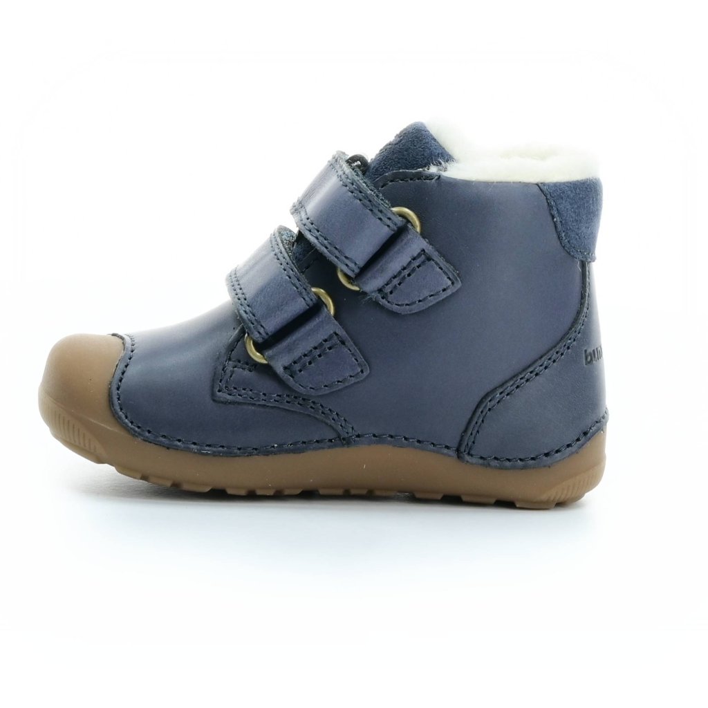 Bundgaard Petit Mid Winter Strap Navy WS dunkelblaue Barfuß-Stiefeletten