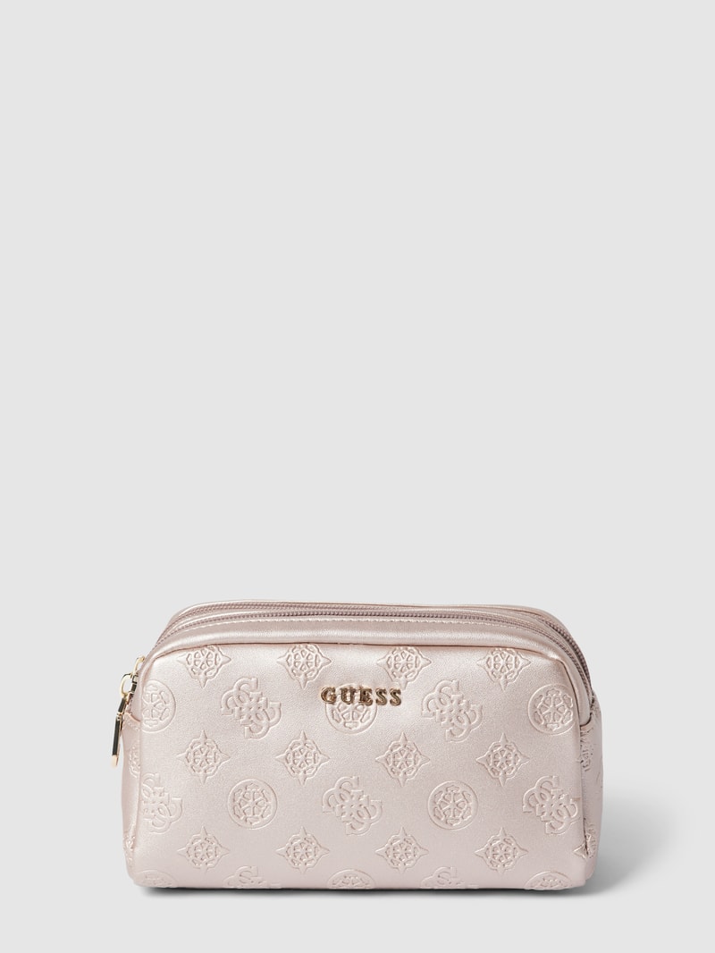 Pochette mit Allover-Muster in rosé