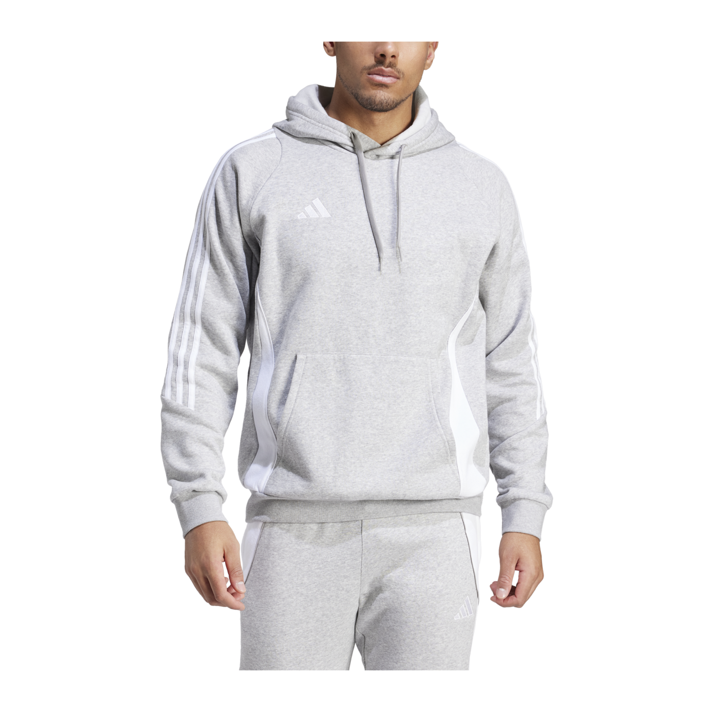 adidas Tiro 24 Hoody Grau Weiss