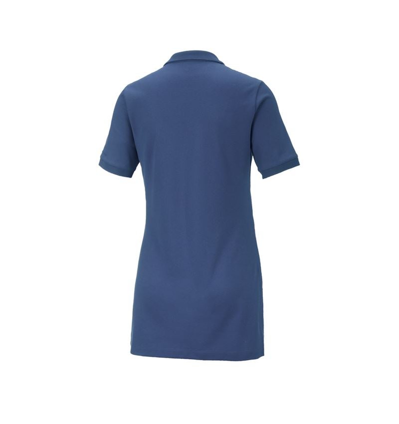 e.s. Piqué-Polo cotton stretch, Damen, long fit
