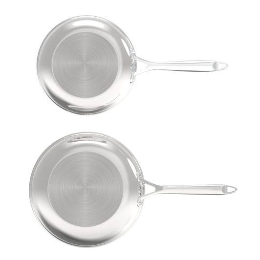 Zestaw VALBERG 2 patelni Tripley ze stali nierdzewnej o średnicy 24 i 28 cm