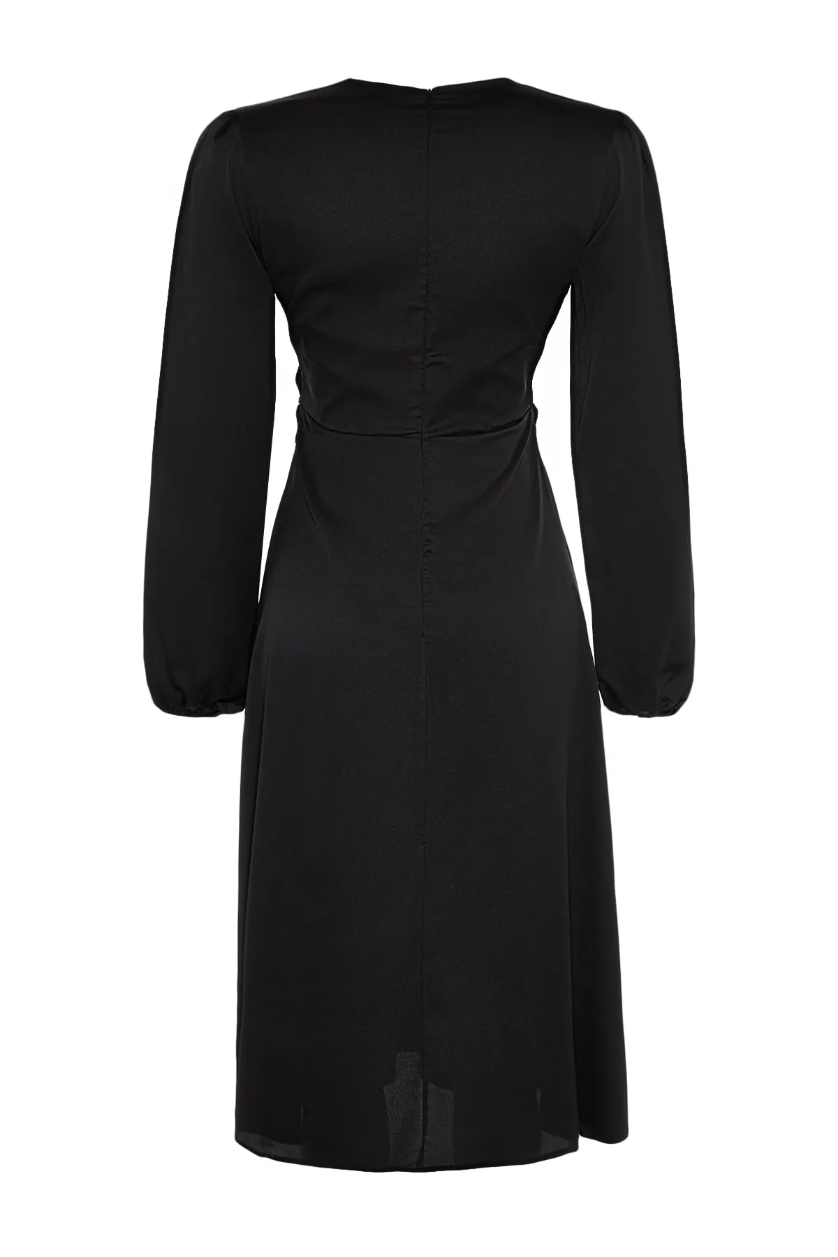Trendyol Collection  Schwarzes, tief ausgeschnittenes, gewebtes, elegantes Abendkleid TPRAW23EL00220