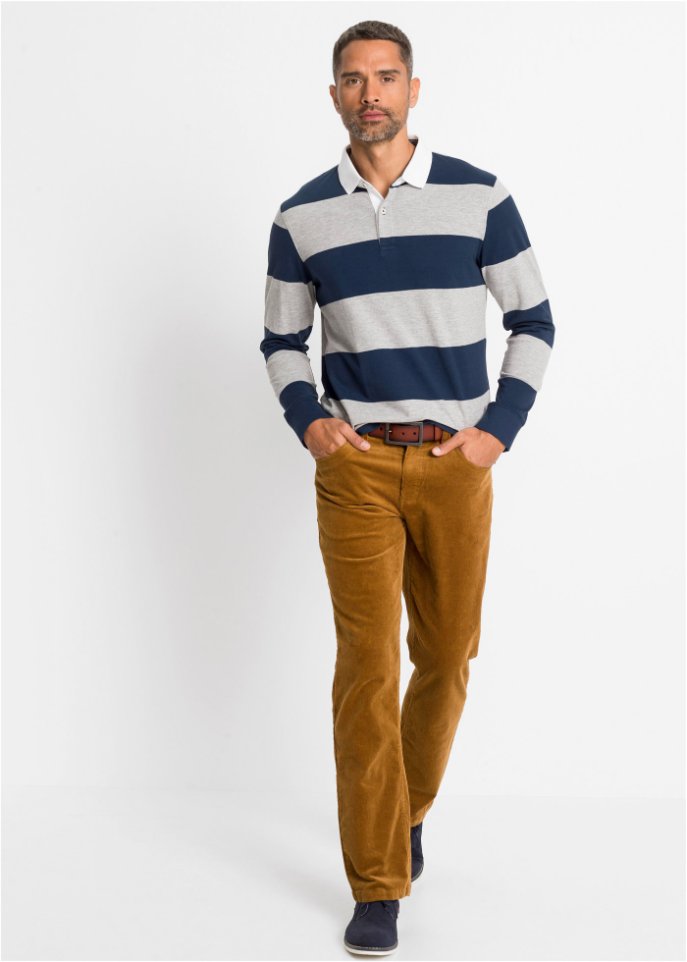 Rugby-Poloshirt, Langarm