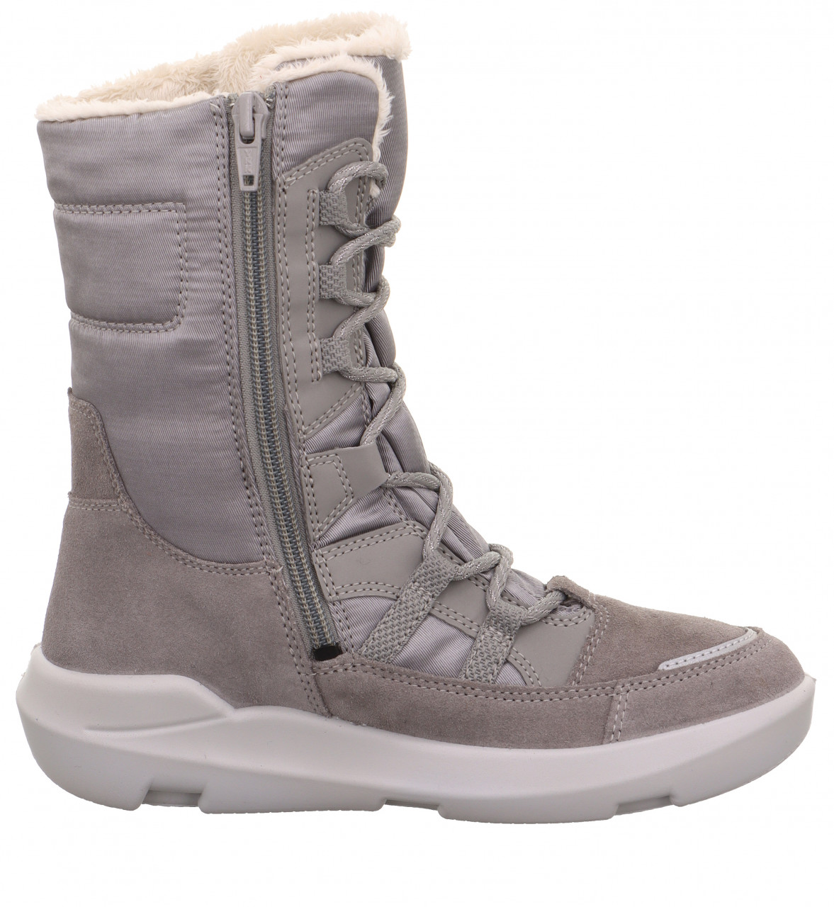 TWILIGHT - Hellgrau Stiefel mit Reißverschluss