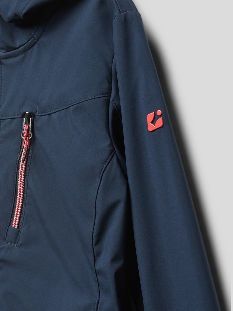Jacke mit Reißverschlusstaschen Modell 'KOS' in marineblau