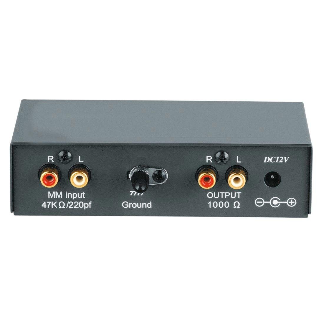Hama Stereo-Phono-Vorverstärker PA506, m. Netzgerät 230 V/50 Vorverstärker (Gewandelte Eingänge: Aux-IN/CD/Line-IN/MD-IN)