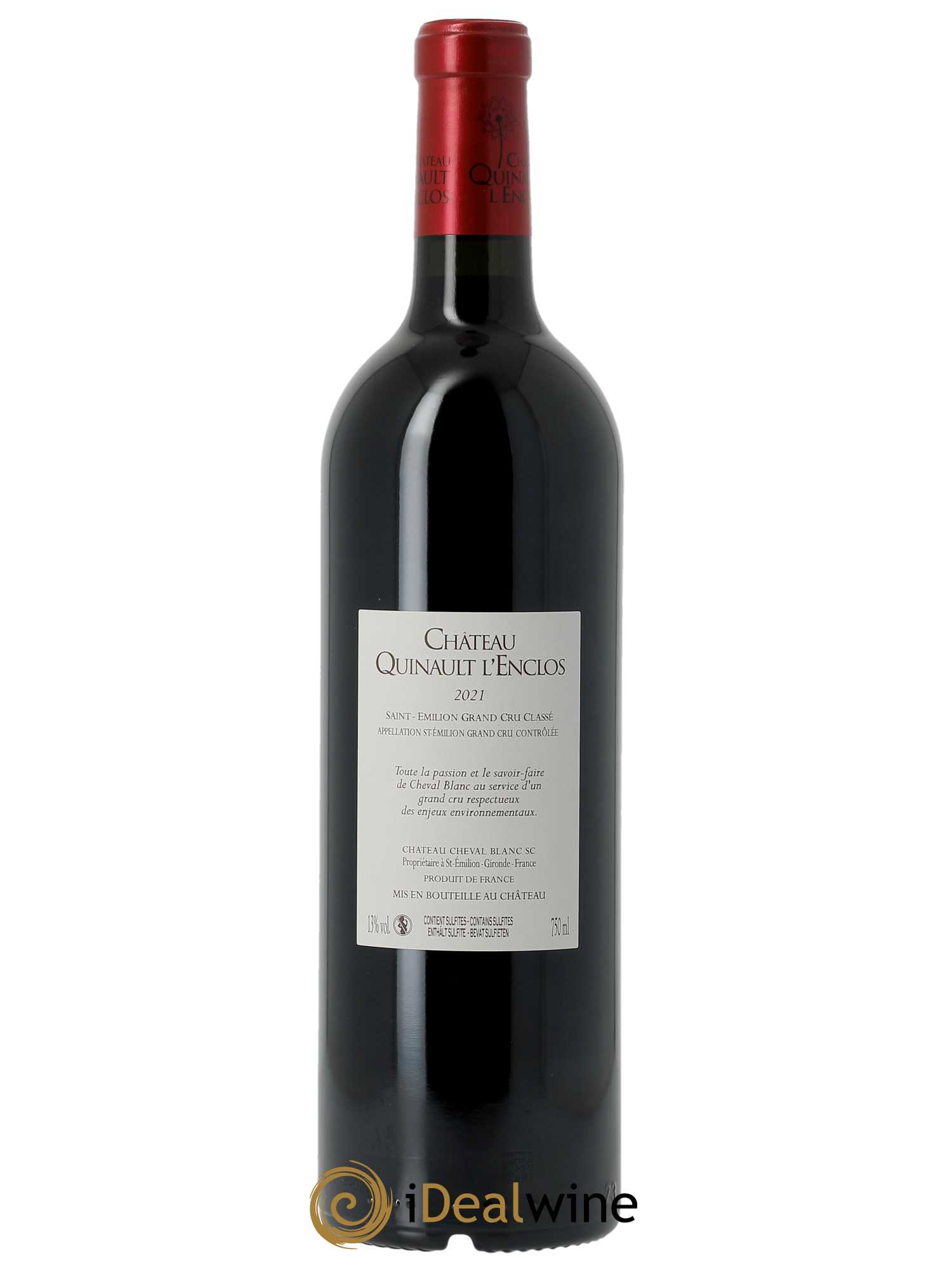 Château Quinault L'Enclos (CBO à partir de 6 BTS) 2021 - Lot de 1 Bouteille