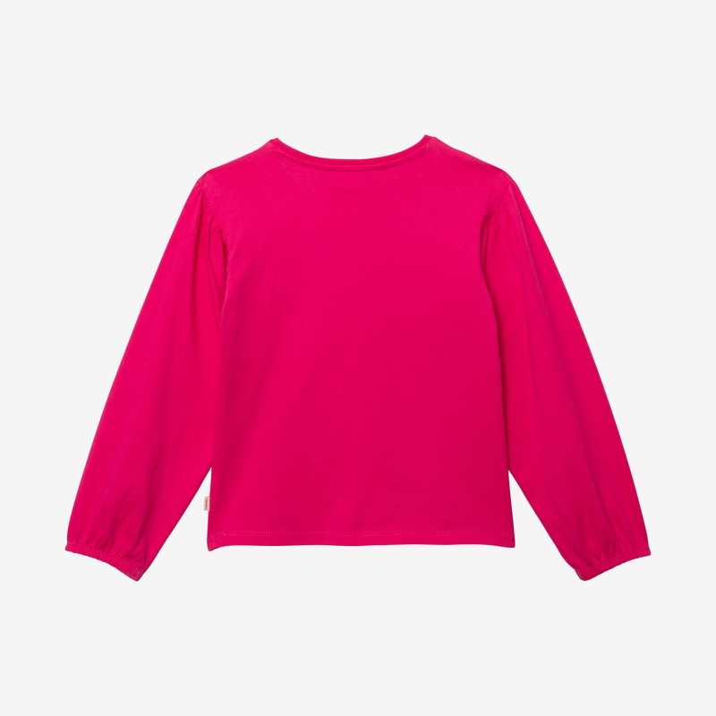 T-shirt fille coeurs rose en coton recyclé Catimini