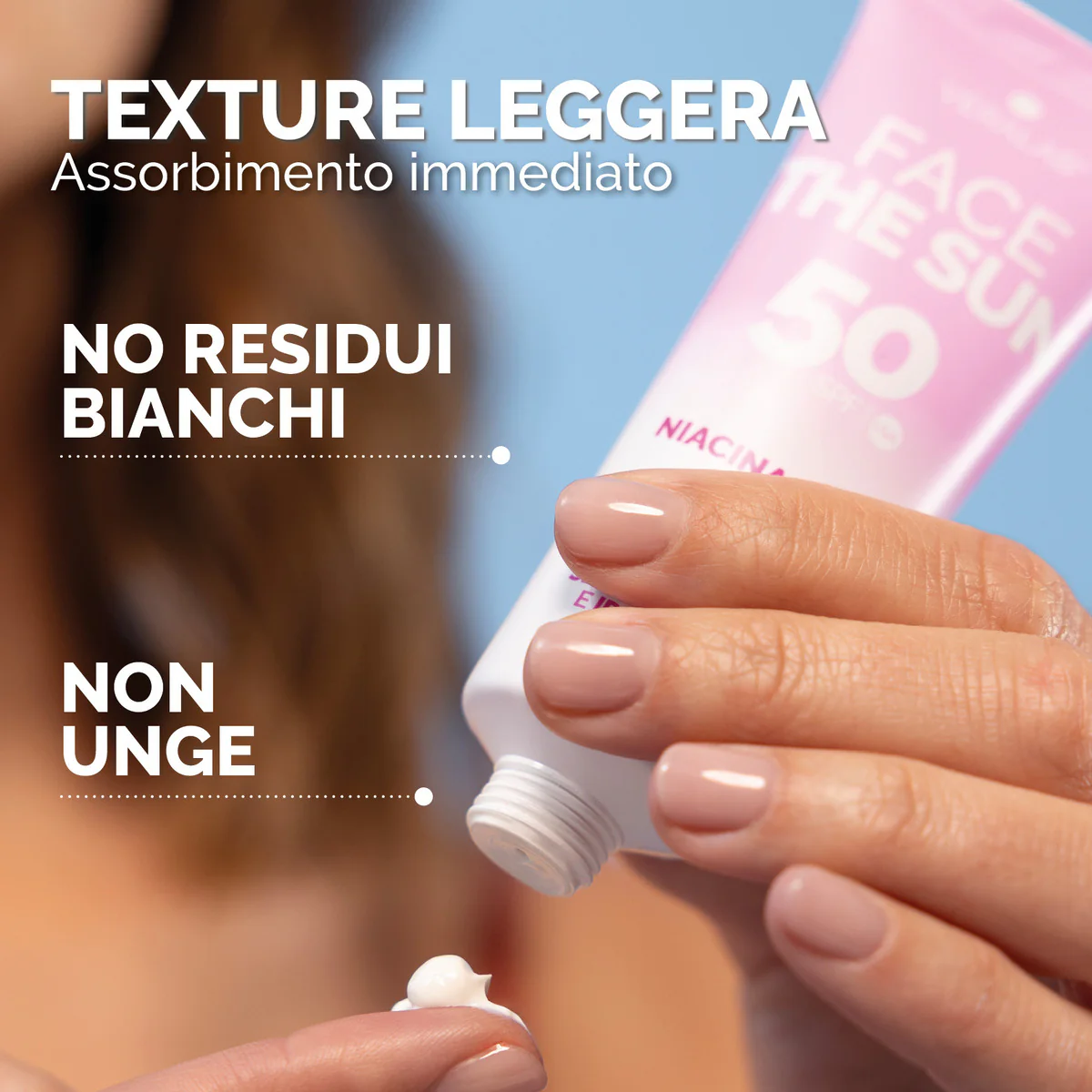 Zonnebrandproducten FACE THE SUN NIACINAMIDE - SPF50 gezichtscrème met talgregulerende en hydraterende actieve ingrediënten - Gezichtszonnebrandcrème met hoge beschermingsfactor.