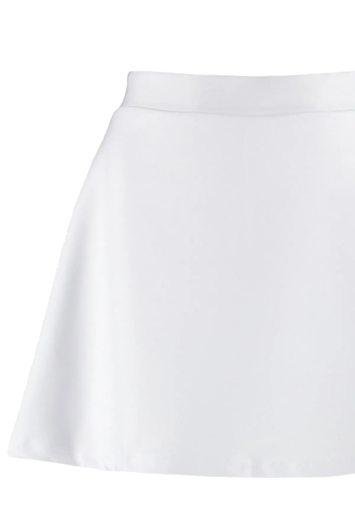 Trendyol Collection  Weißer 2-lagiger Tennis-Strick-Sportshortsrock mit Shorts innen TWOSS22SR00067