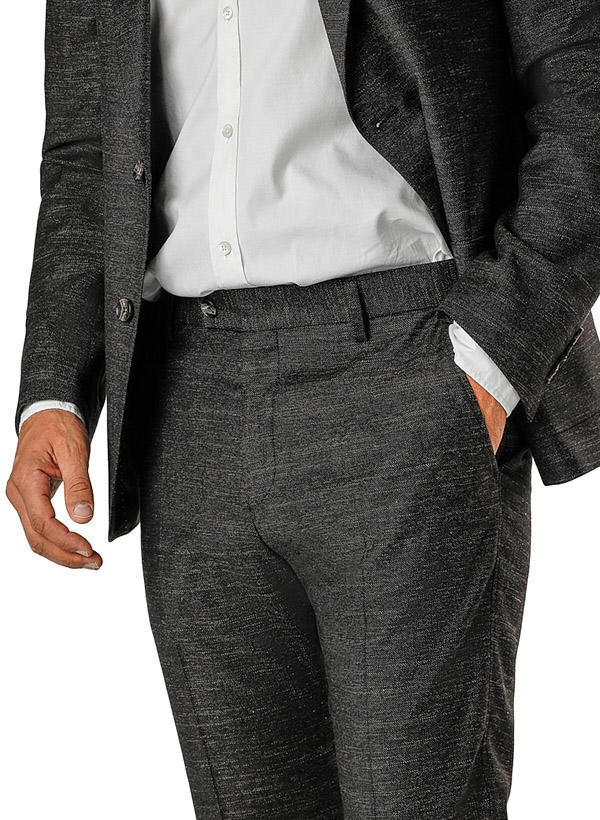 Strellson, Anzug mit Weste, Slim Fit, Wolle, braun meliert