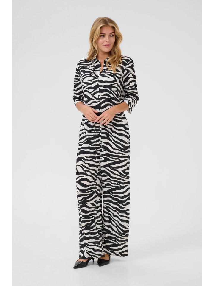Kaffe Overall KAsanne in Black/Chalk Animal Print günstig kaufen