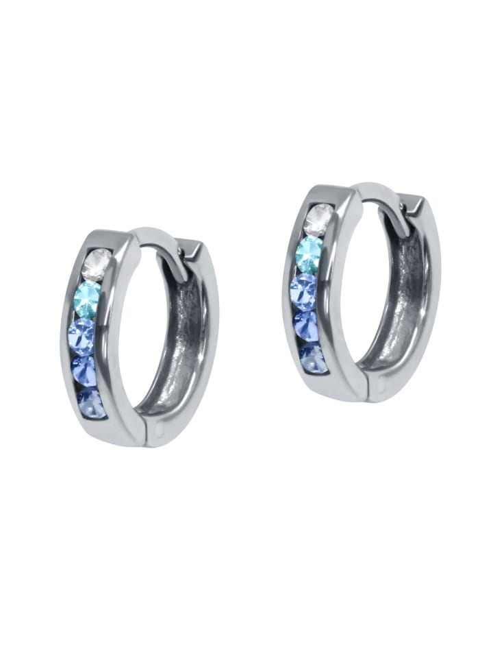 schmuck23 Creolen 925 Silber Zirkonia 0,3 cm x 1,2 cm günstig kaufen onesize