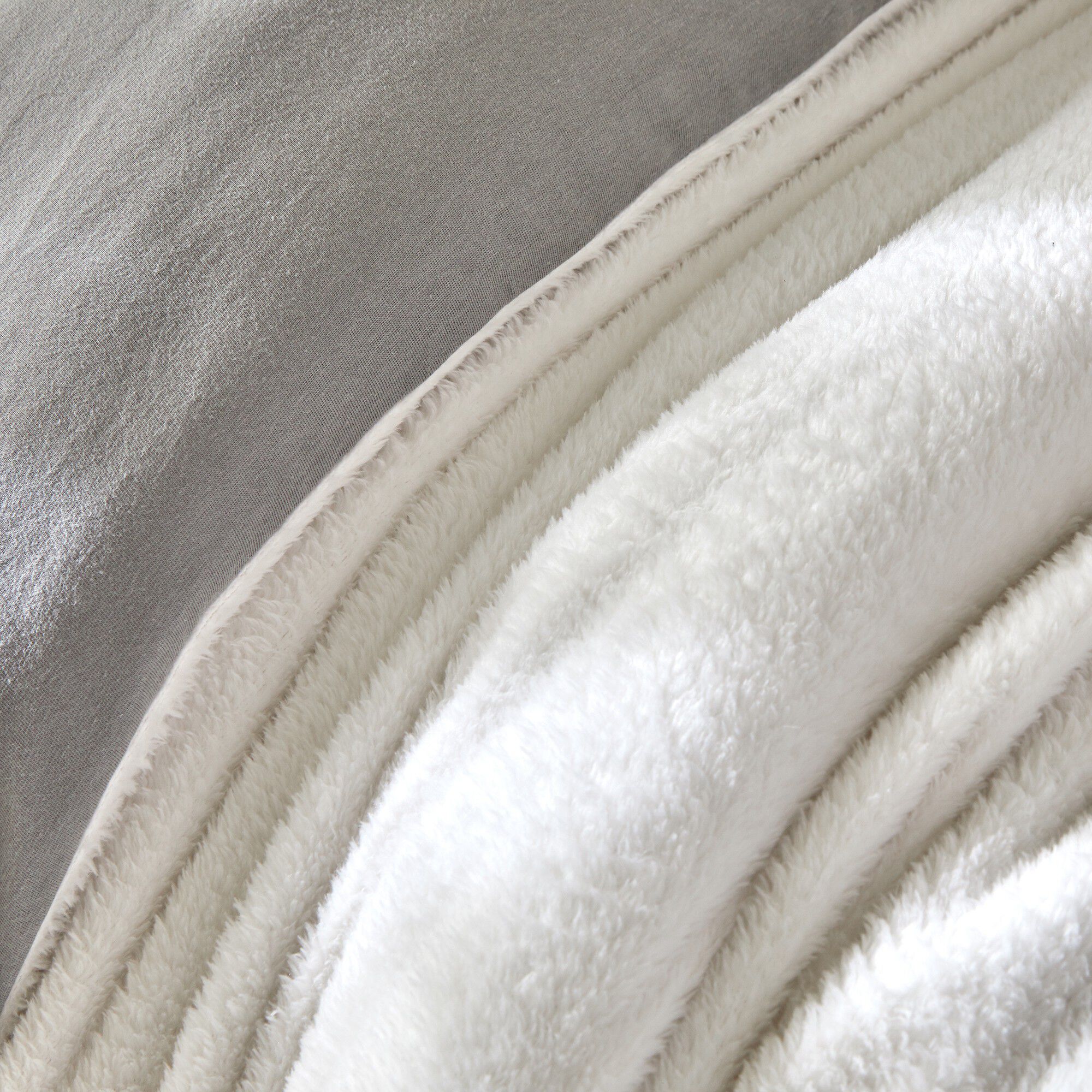 Linge de lit réversible jersey polaire toucher peluche