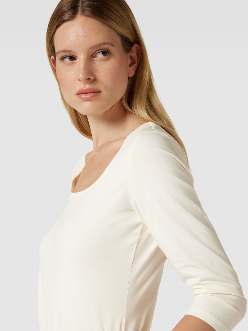 Longsleeve mit U-Ausschnitt in ecru