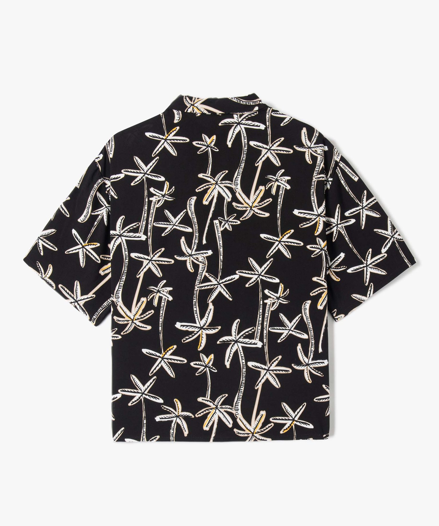 Chemise fille à manches courtes avec motifs palmiers imprime | GEMO