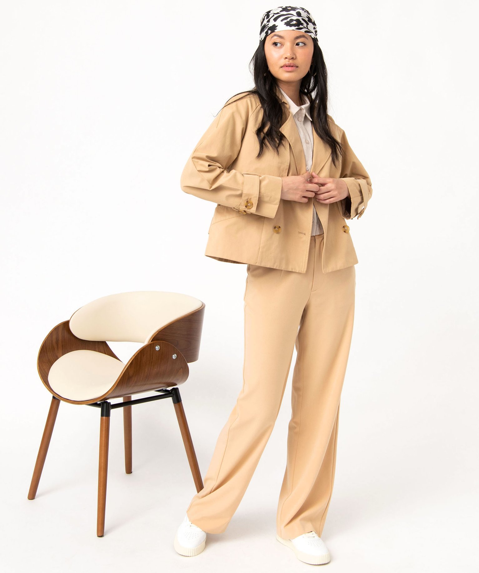 Pantalon large et souple femme camel | GEMO