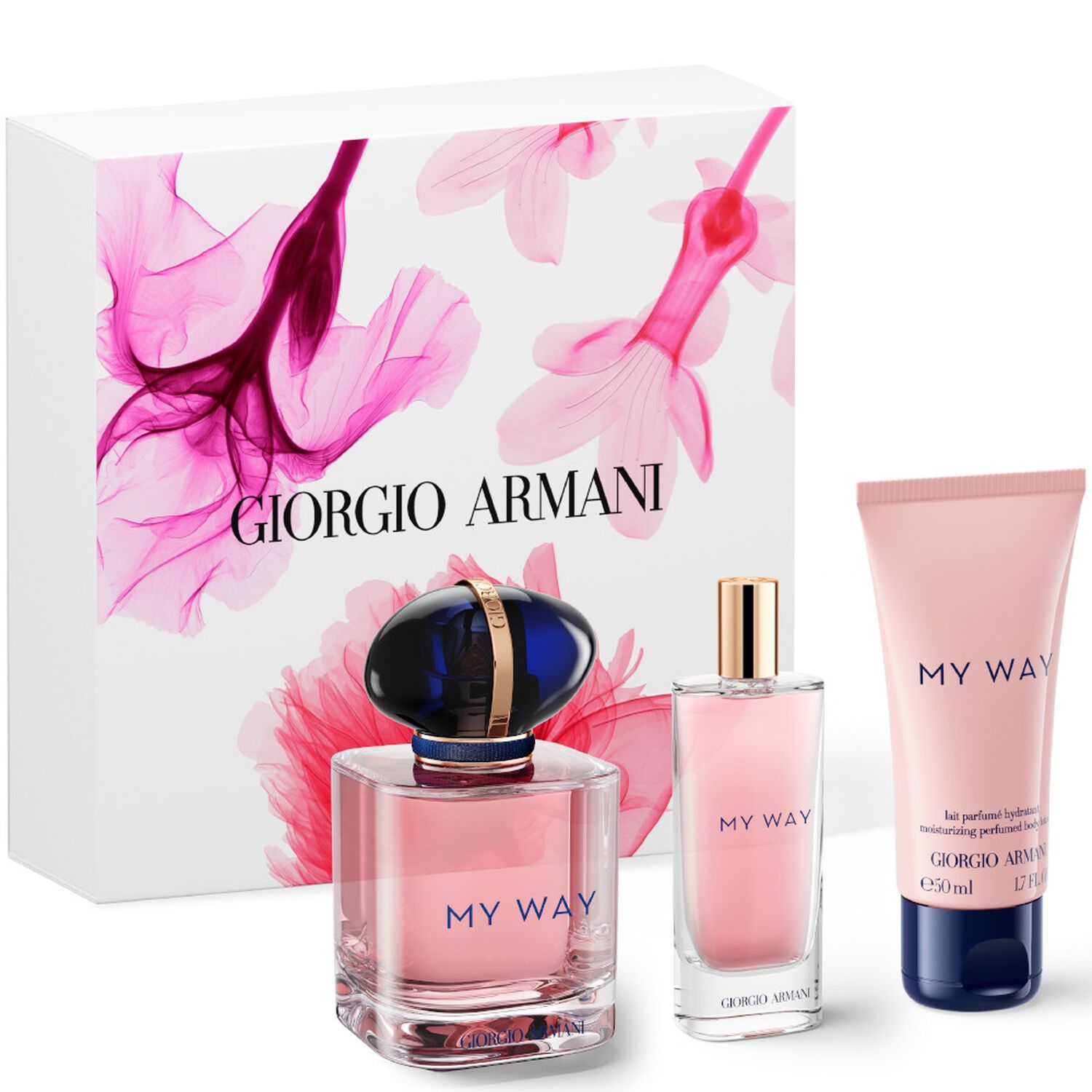 Giorgio Armani My Way Coffret Eau de Parfum 50 ml + Format Voyage 15 ml + Lait Parfumé 50 ml