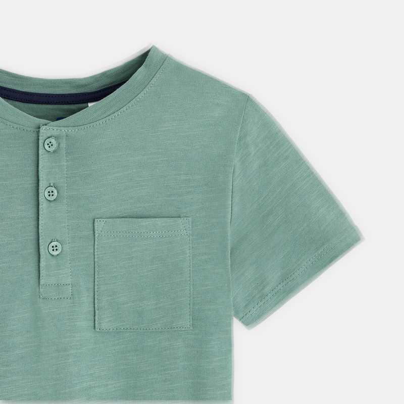 T-shirt tunisien uni vert garçon