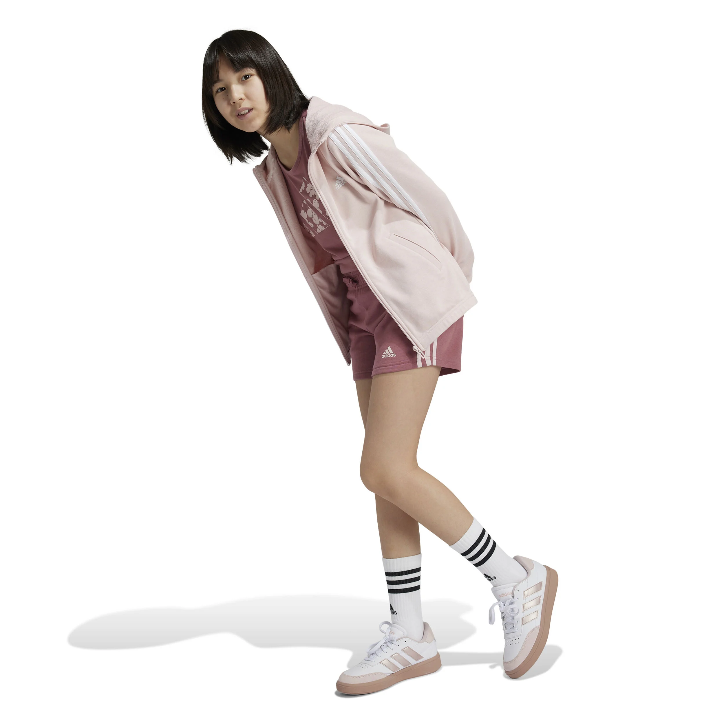3 Stripes Shorts Kinder - Altrosa