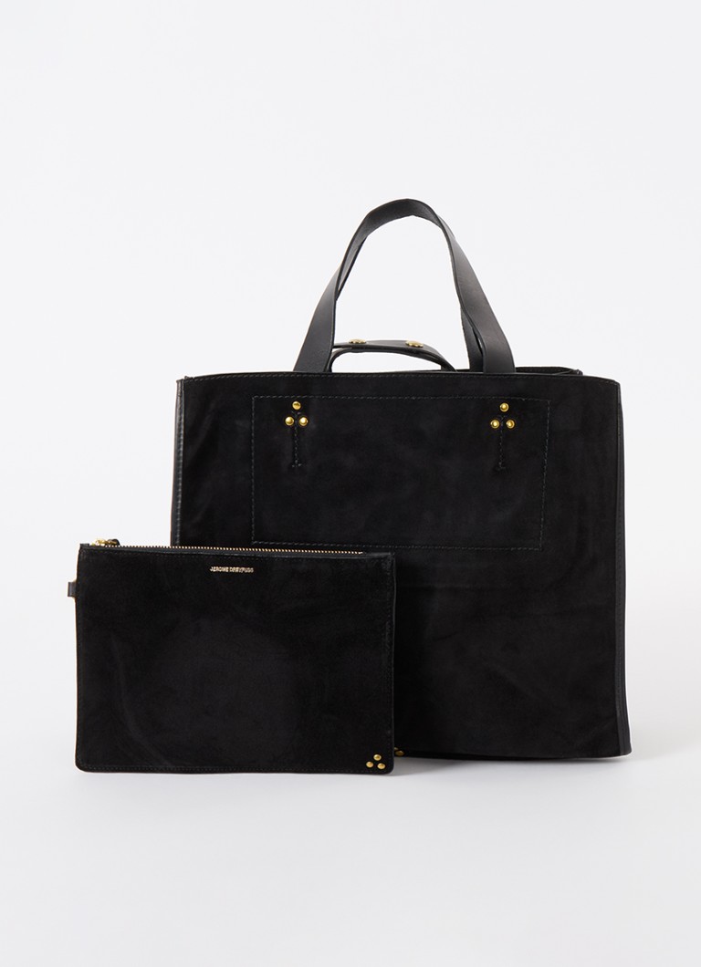 Jérôme Dreyfuss Léon M Shopper aus Kalbsveloursleder mit abnehmbarer Tasche