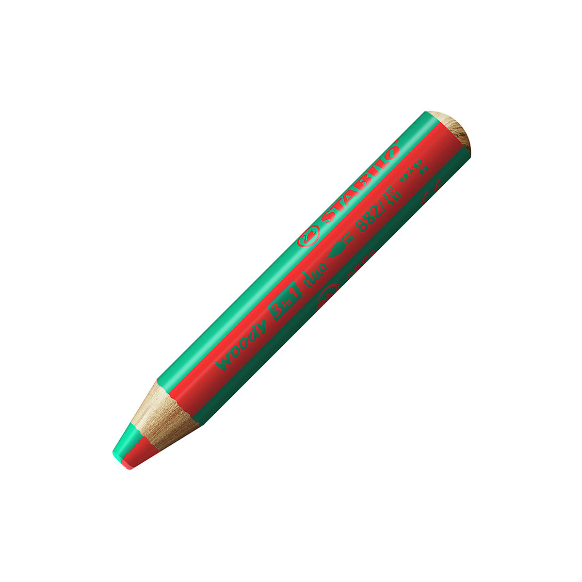 Buntstifte woody 3 in 1 duo, 5 Stifte - 10 Farben, inkl. Spitzer