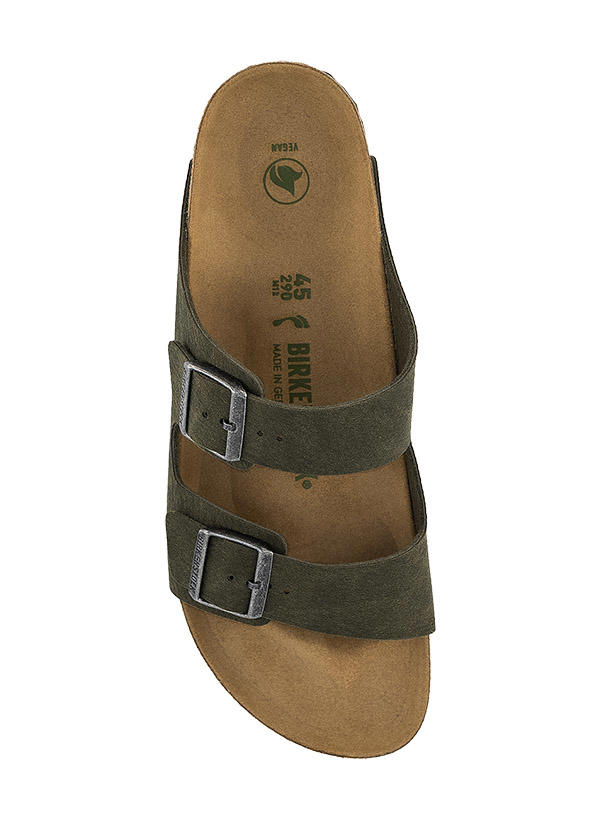 BIRKENSTOCK, Pantoletten, Mikrofaser, Schmale Passform, thymian
