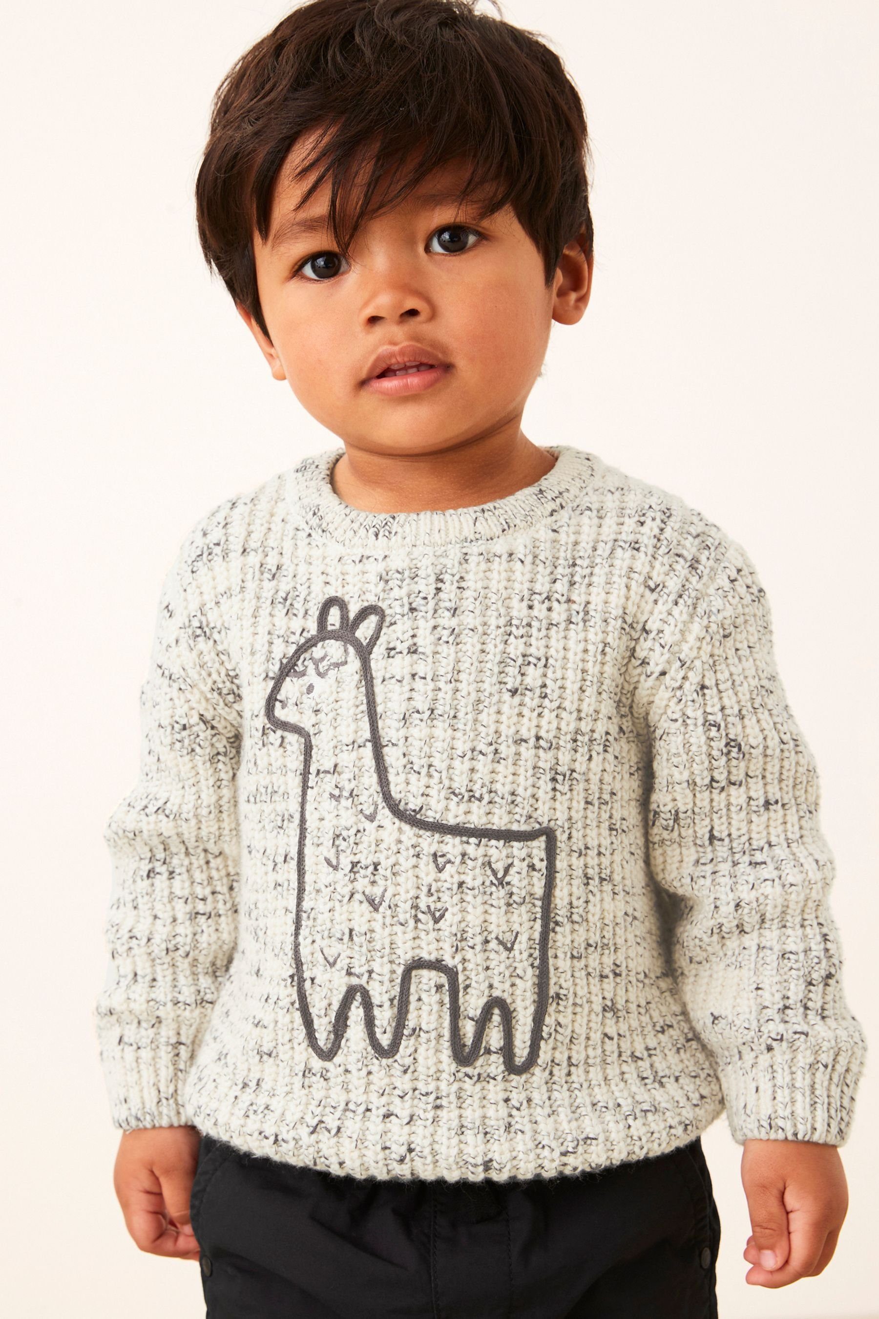 Next Rundhalspullover Rundhalspullover mit Animal-Motiv (1-tlg)