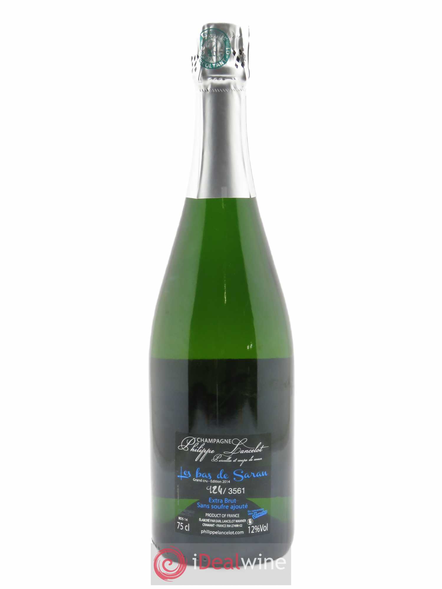 Les Bas de Saran Extra Brut Philippe Lancelot  2014 - Lot de 1 Bouteille
