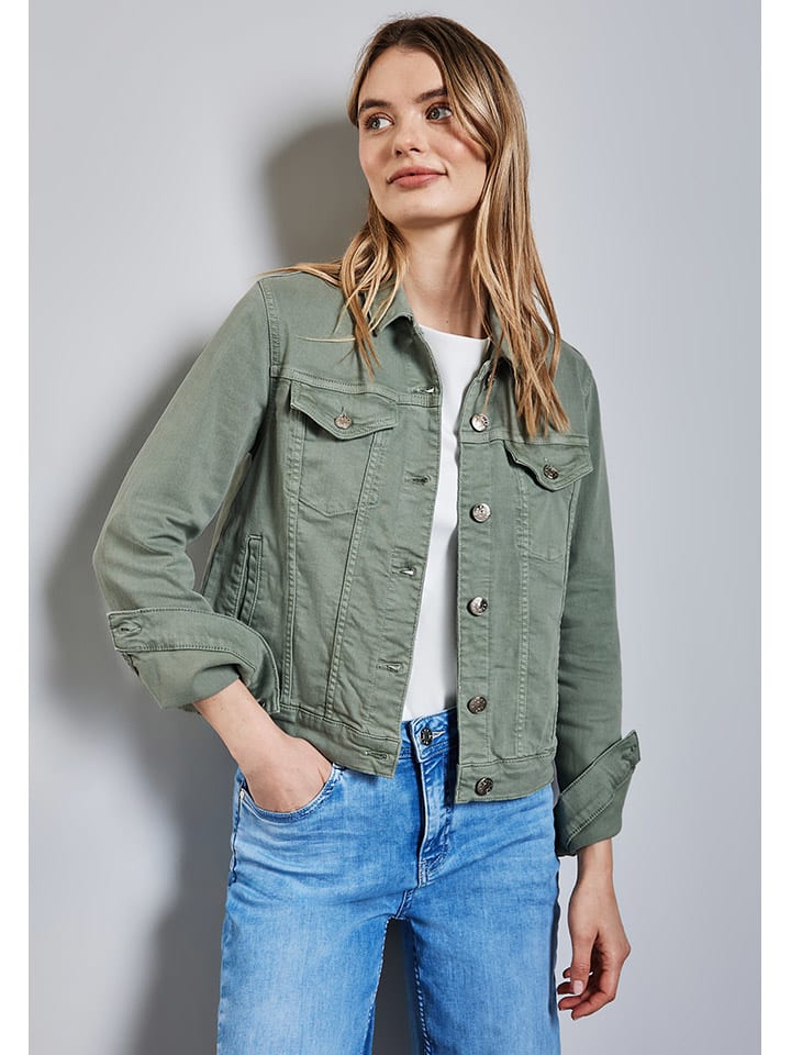 Street One Jeansjacke in Khaki günstig kaufen