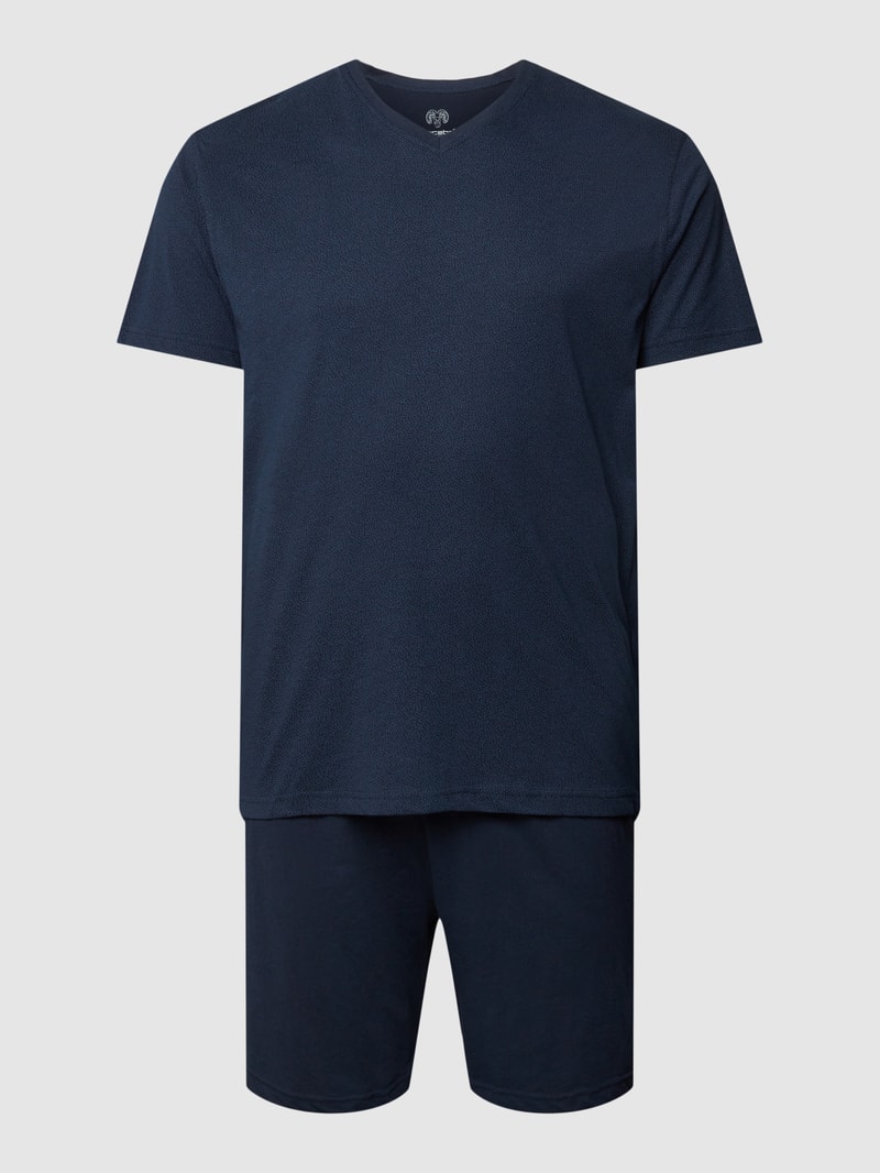 PLUS SIZE Pyjama mit Label-Detail in dunkelblau