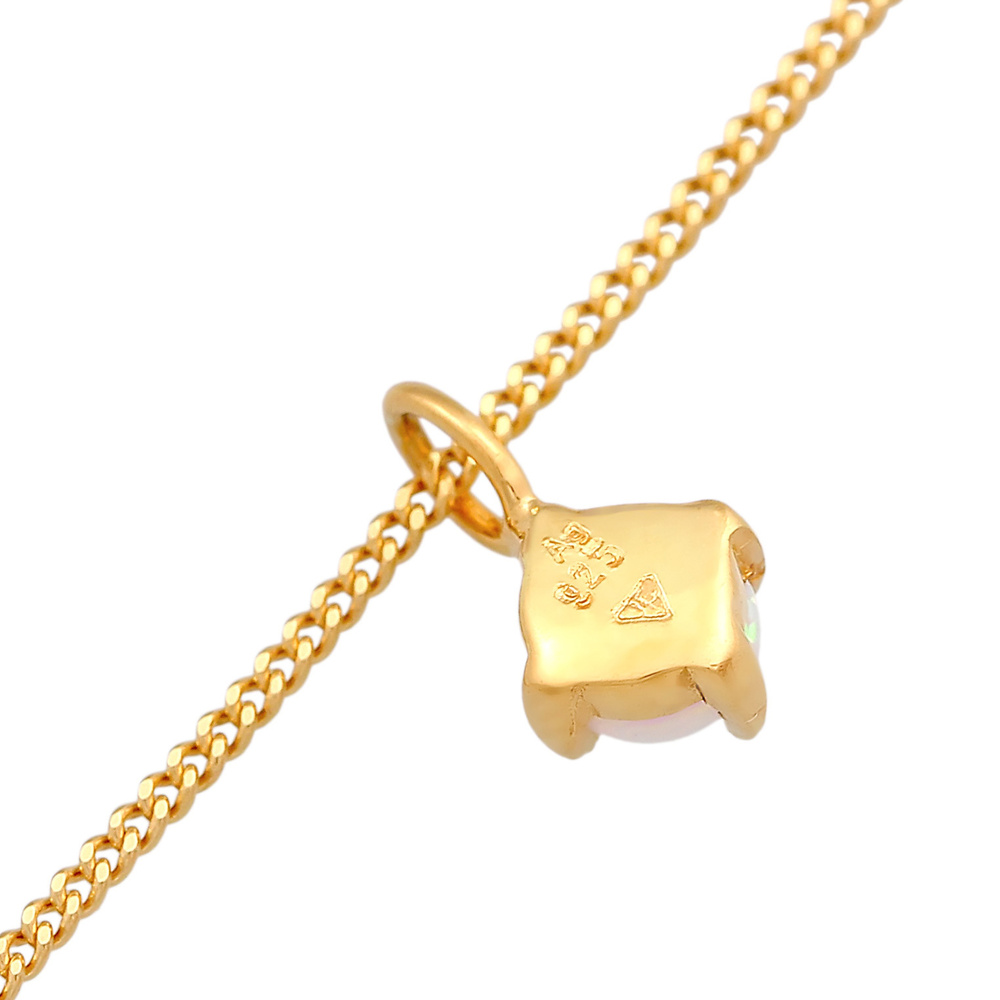 Elli Elli Collier Femmes Choker Solitaire Pendentif Simple avec Synth. Opale en argent collier