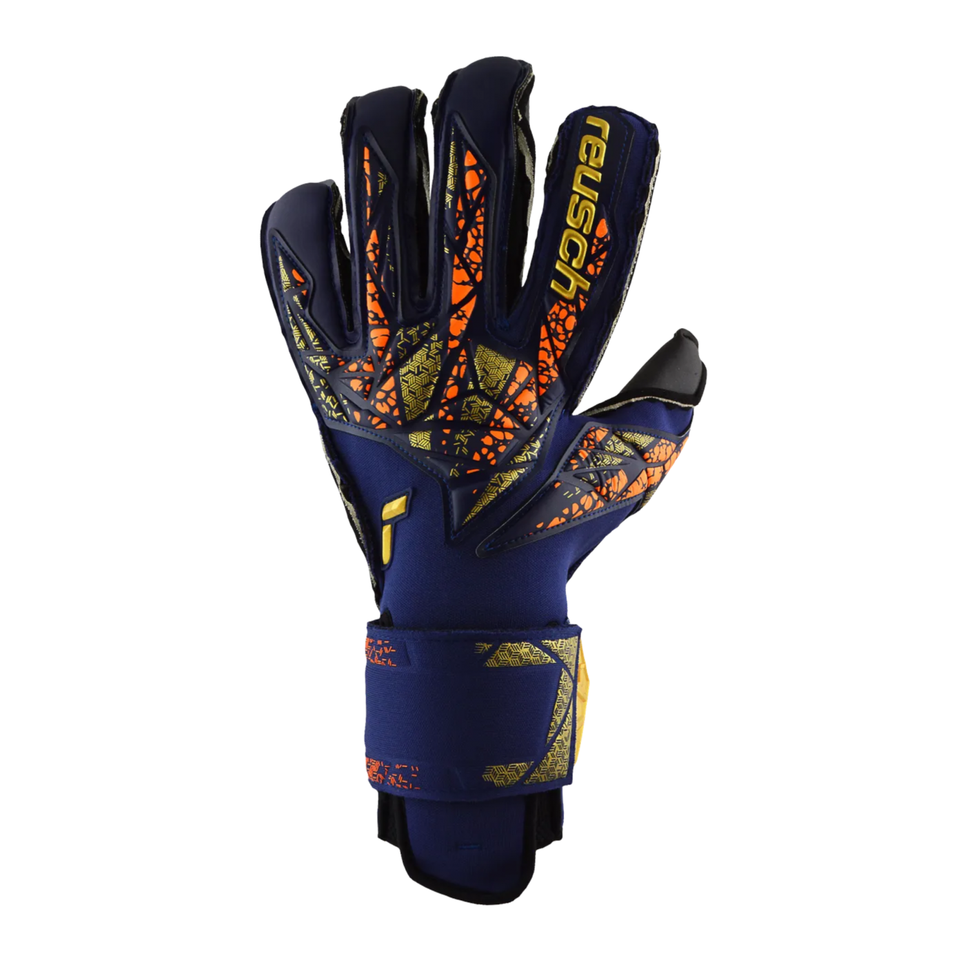 Reusch Attrakt Duo Evolution TW-Handschuhe Blau Gold Schwarz F4411