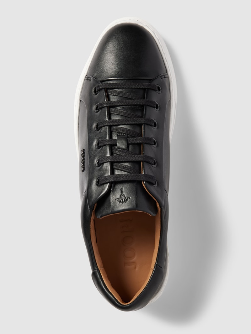 Sneaker aus echtem Leder Modell 'Coralie' in schwarz