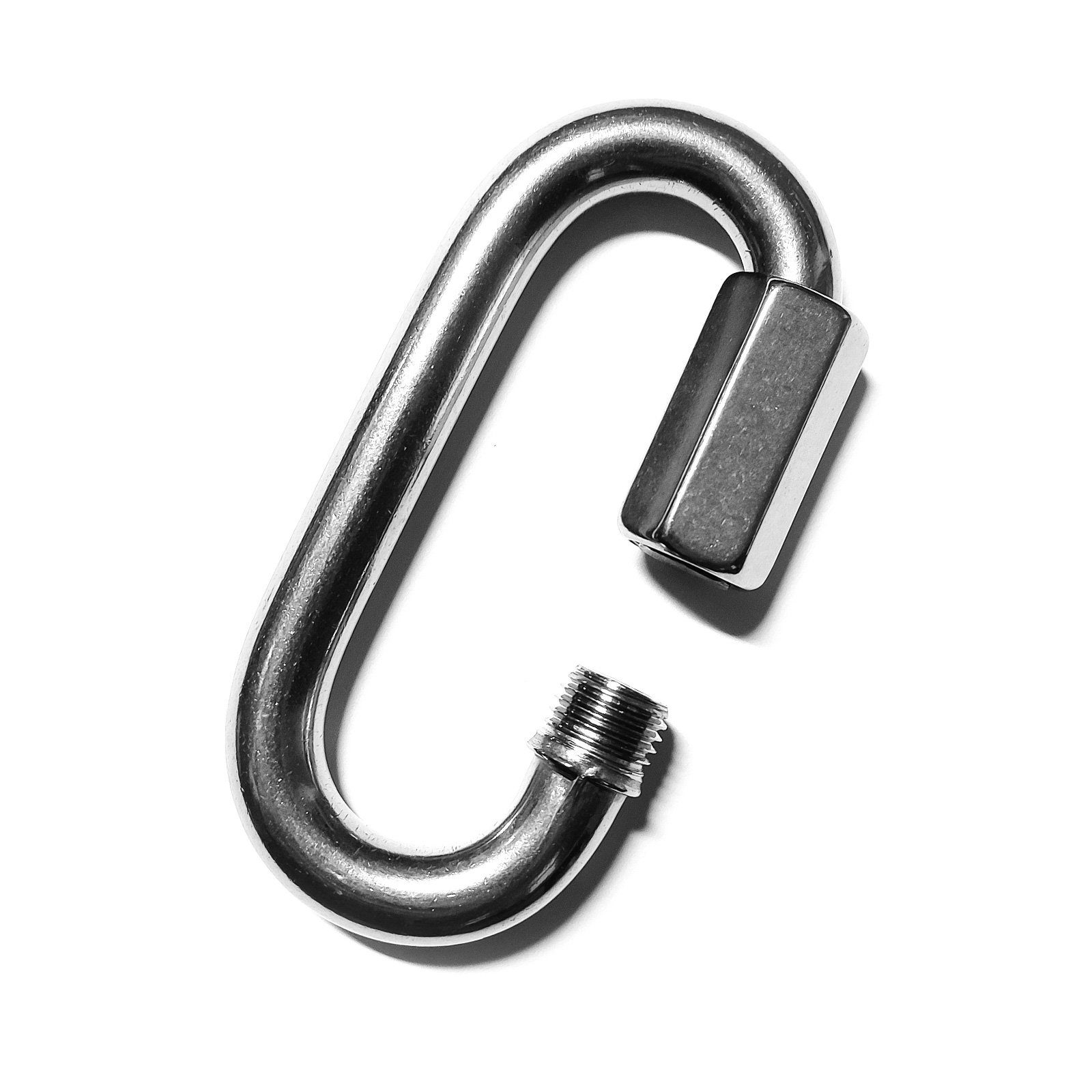 IGcons Rundstahlkette Kettenverbinder Kettenglied M4 Edelstahl A4 Festigkeitsklasse 70, Edelstahl, Ø 4 mm, (1-St)