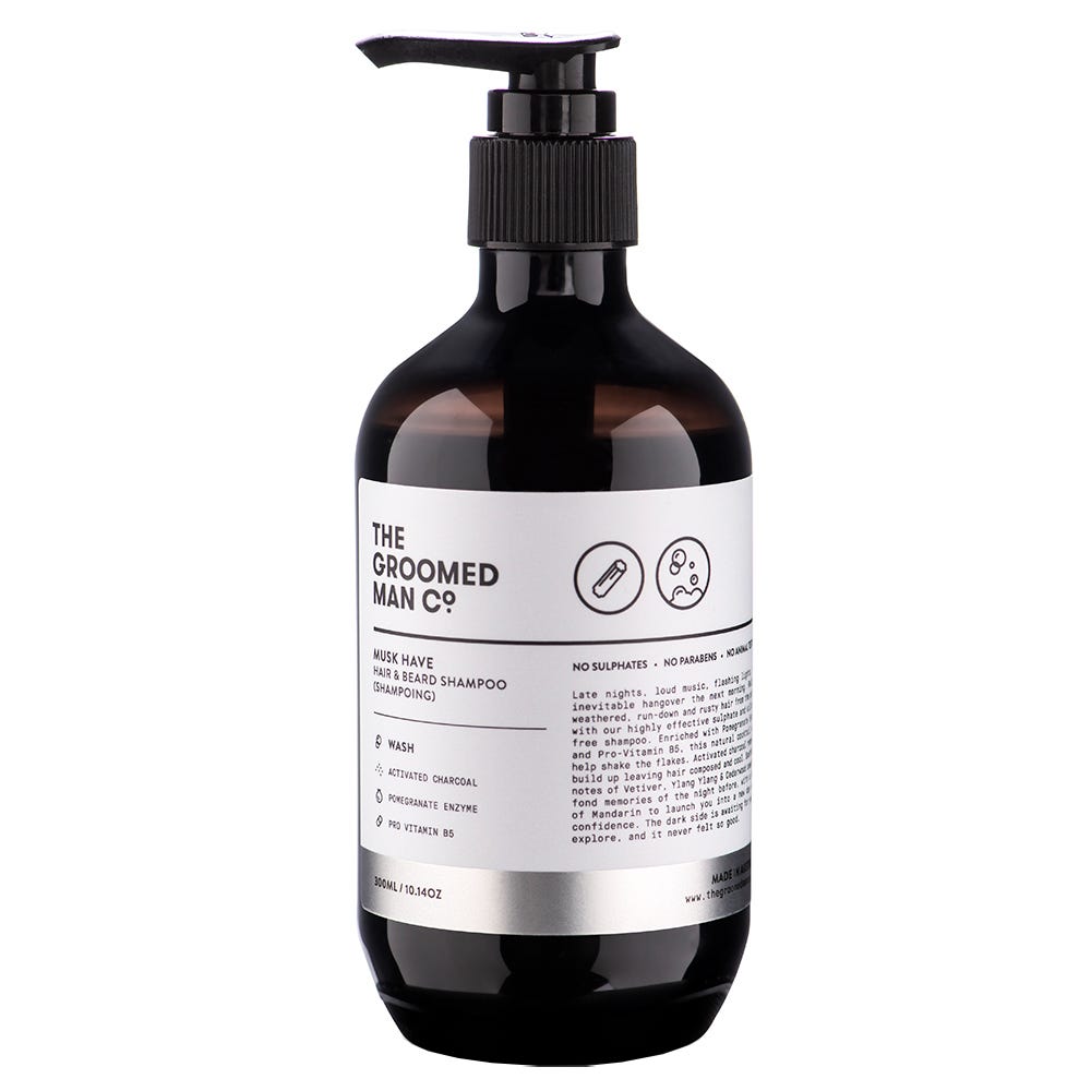 The Groomed Man Musk Have Hair & Beard Shampoo 300 ml