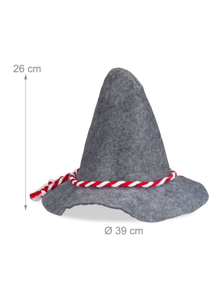 relaxdays 2x Seppelhut in Grau günstig kaufen onesize