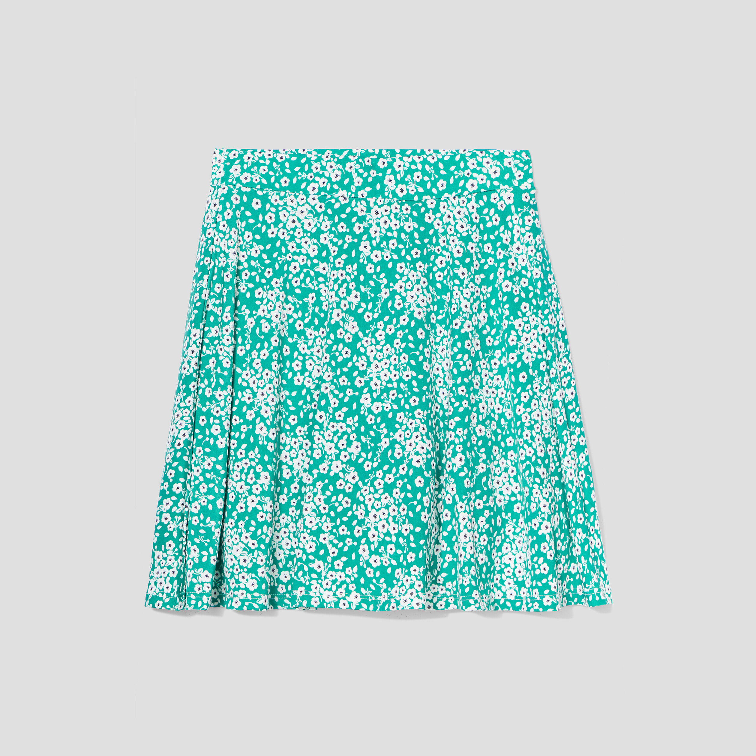 Jupe short droite bleu pétrole femme | Cache Cache